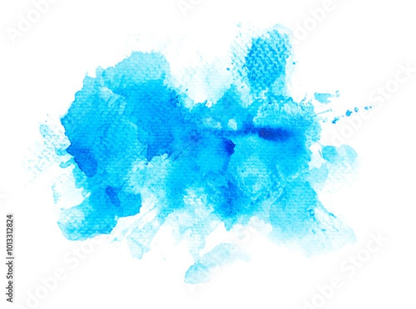 Obraz blue splatter watercolor 