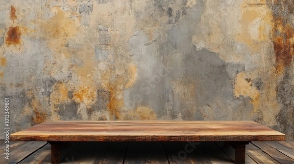 Obraz Empty Wooden Table on Rustic Background