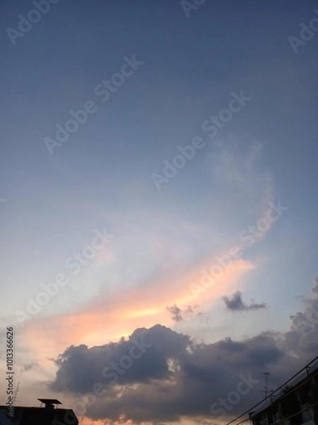 Obraz sunset over the city