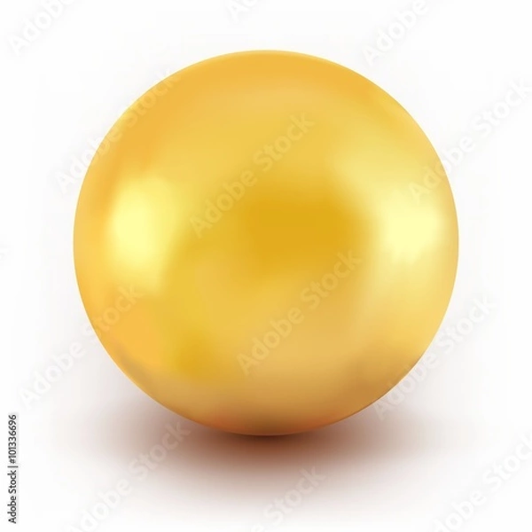 Fototapeta Golden sphere isolated on white. Vector illustration for your design.