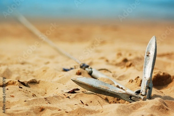 Obraz Anchor in sand
