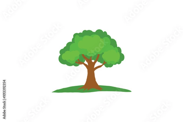 Fototapeta simple flat style tree design, tree icon