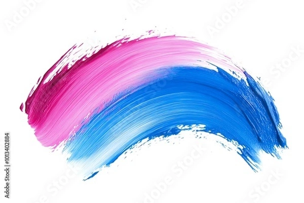 Obraz Isolated multicolor Brush Stroke on a white Background. Acrylic Paint Texture.