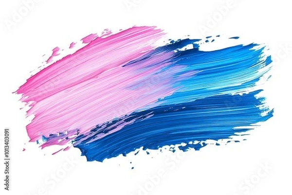 Obraz Isolated multicolor Brush Stroke on a white Background. Acrylic Paint Texture.