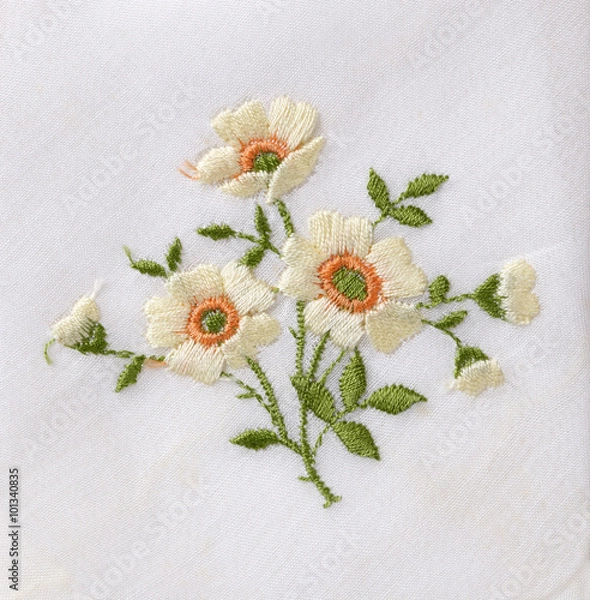 Obraz Hand embroidered flower