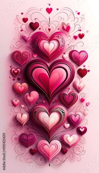 Fototapeta background with hearts