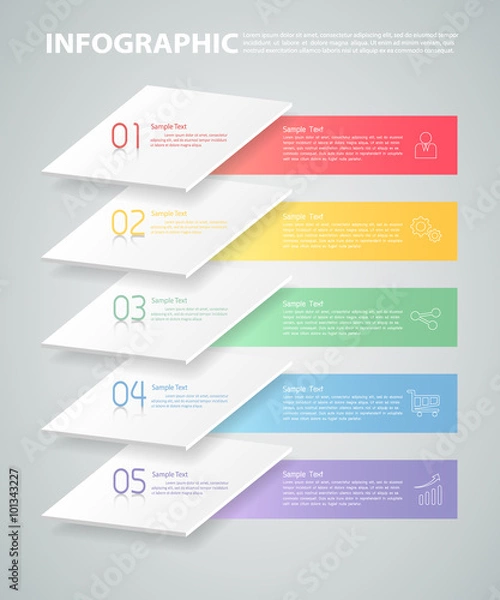 Fototapeta Overlay infographic template. can be used for workflow, layout, diagram