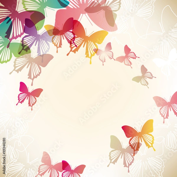 Fototapeta background of butterflies
