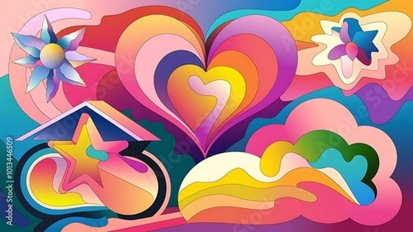 Fototapeta background with hearts
