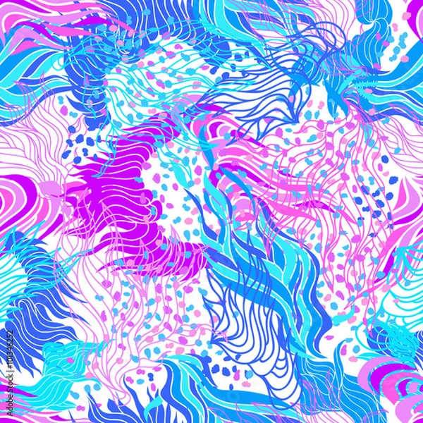 Fototapeta Cute beautiful abstract seamless pattern. Texture, textile, background