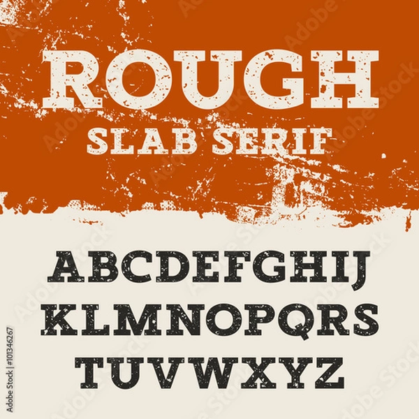 Obraz Grunge Slab Serif 001