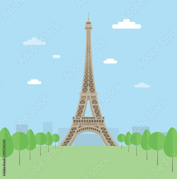Obraz Wieża Eiffla. EPS10.