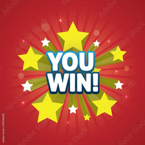 Obraz You Win - design element. EPS10, CMYK.