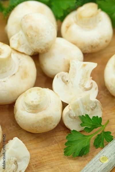 Obraz Raw White Mushrooms