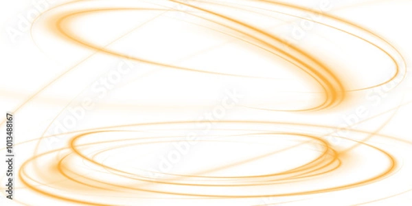 Fototapeta Yellow luxury background with yellow line decoration and curve light effect with bokeh elements. Empty stage and studio room for product demonstrations. Modern art elegant dark scene. Mystical speed s