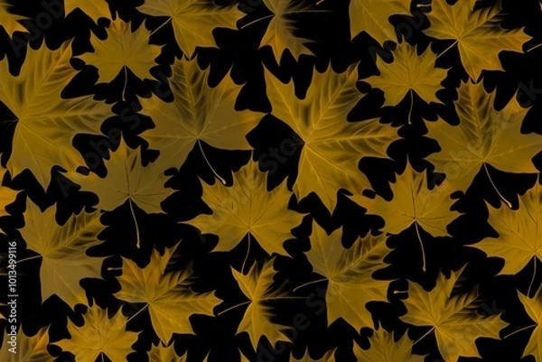 Fototapeta 秋　紅葉　背景イラスト