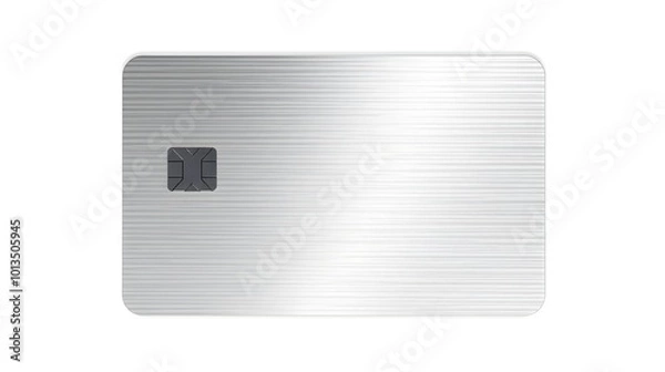 Fototapeta Blank Metal Credit Card