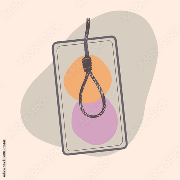 Fototapeta Reverse hanging human skeleton