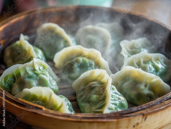 Obraz Ravioli cinesi, cucina asiatica