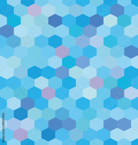 Obraz Abstract background blue hexagons illustration