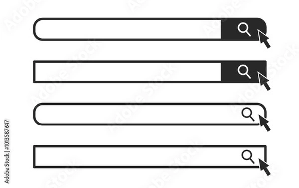 Obraz 検索バーのバリエーション4点セット