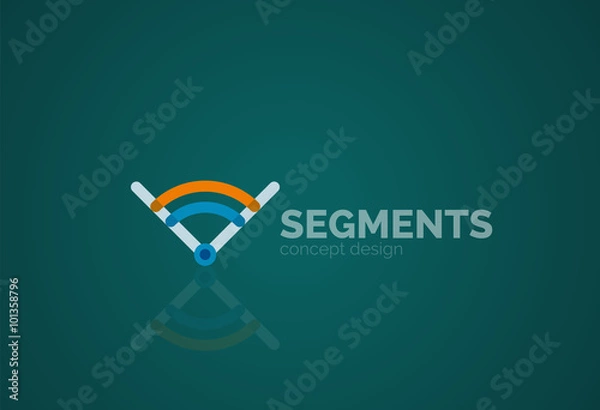 Obraz Vector outline minimal abstract geometric logo