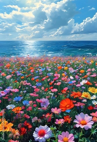 Obraz flowers on the coast