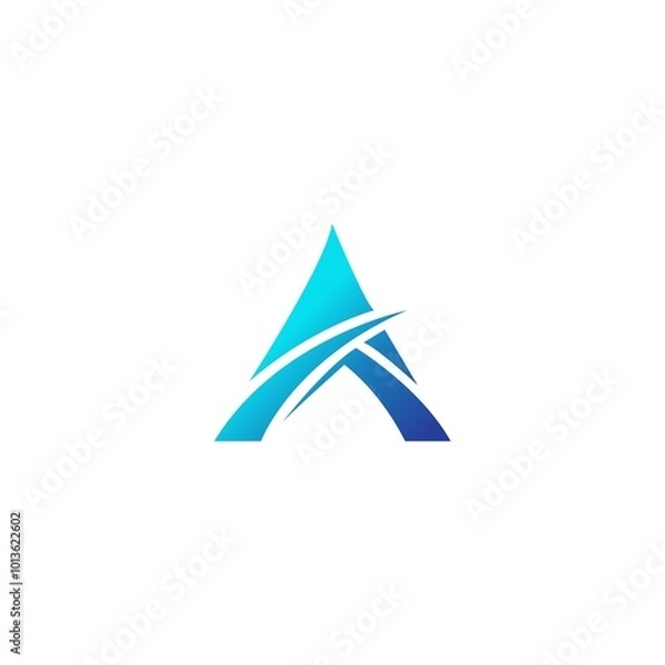 Obraz A letter logo template design