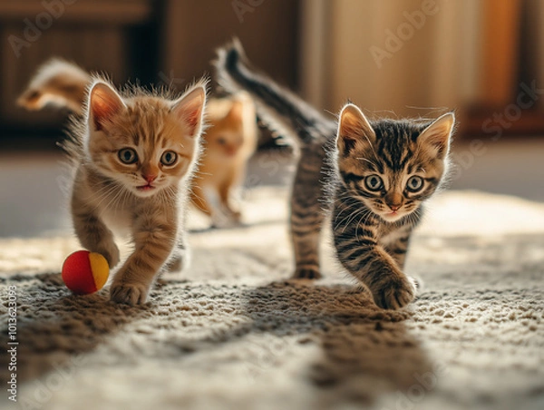 Obraz cuccioli di gatto che giocano