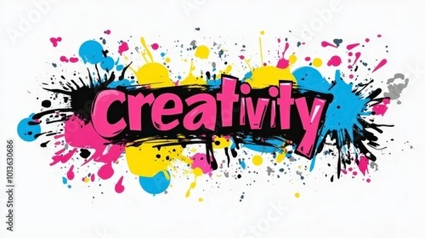 Obraz Vibrant display of creativity through colorful splatters and artistic design