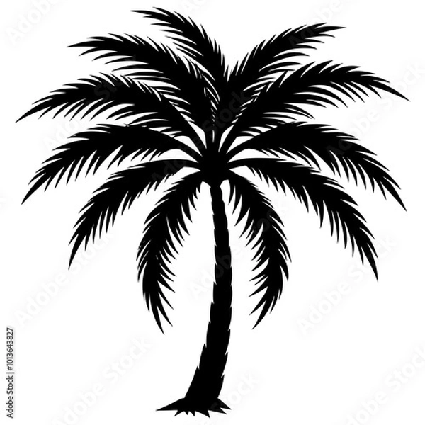 Fototapeta palm tree silhouette