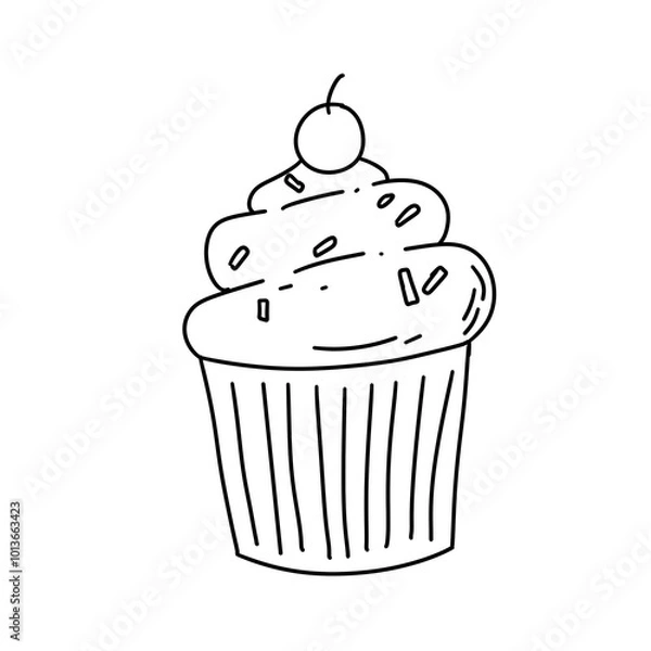 Obraz cupcake illustration