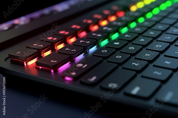 Fototapeta close up of a keyboard