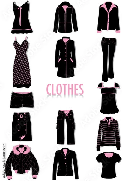 Obraz Clothes silhouettes