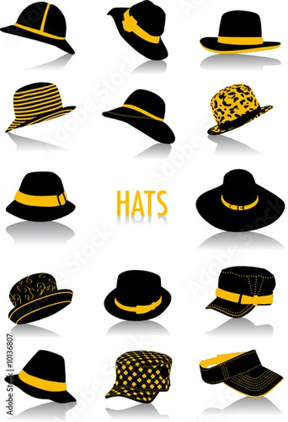Obraz Hats silhouettes