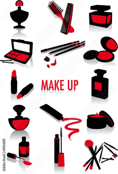 Obraz Make-up silhouettes