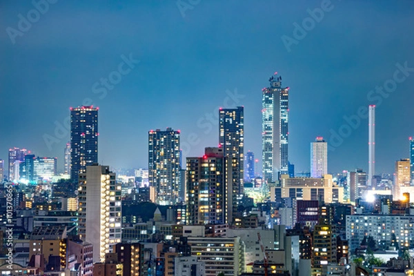 Fototapeta 池袋・夜景