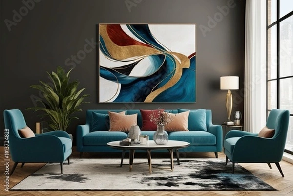 Fototapeta Vibrant Modern Abstract Art for Chic Home Decor