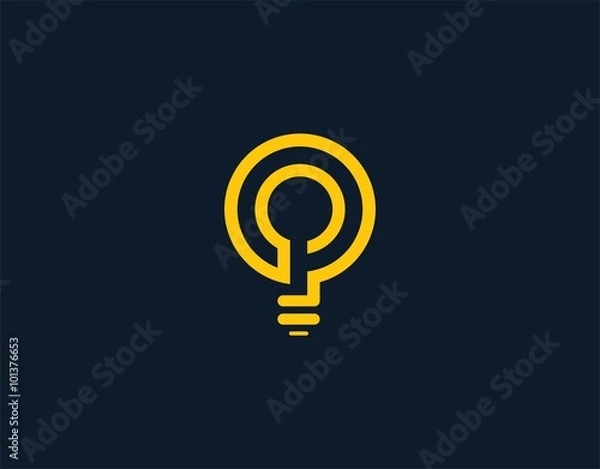 Obraz Tech bulb logo