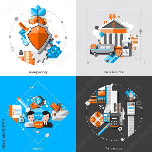 Obraz Banking Concept Icons