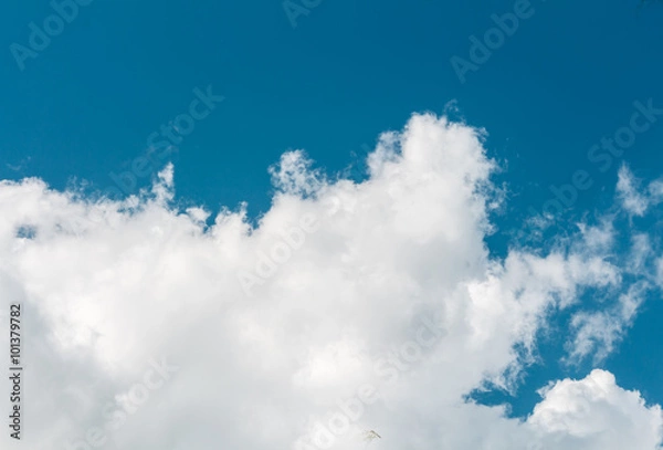 Obraz blue sky with cloud closeup