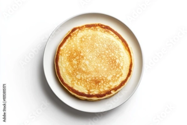 Fototapeta Tropical Piña Colada Pancakes with Pineapple and Coconut