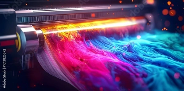 Obraz Colorful Ink Printing Process.