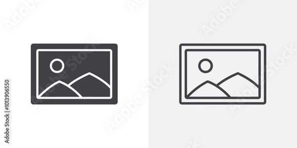 Obraz Picture icon flat and simple set design
