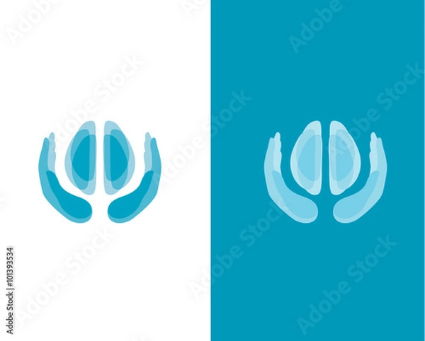 Obraz Ręce wokół mózgu