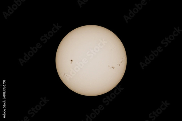 Fototapeta Picture of october 2024 sun using solar filter and a mirrorless camera