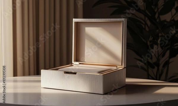 Fototapeta Elegant jewelry box mockup with sophisticated design