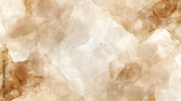 Fototapeta Old brown paper background with watercolor or coffee color stains in a marbled paint design