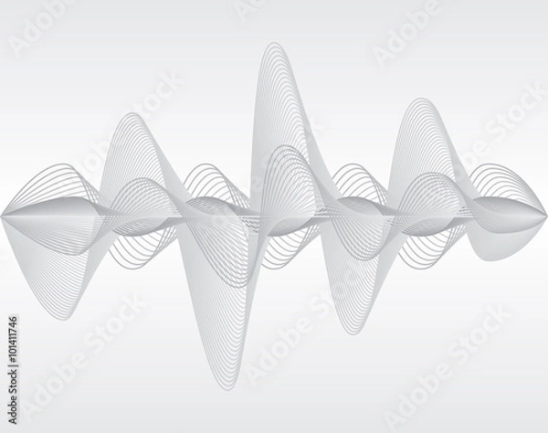 Fototapeta Sound wave. Vector illustration.