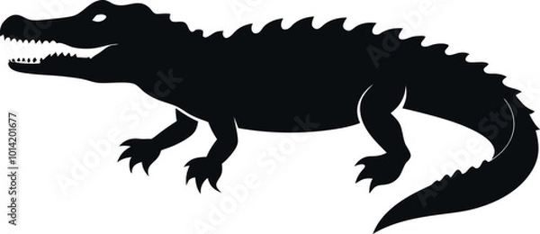 Fototapeta Bold Silhouette of a Crocodile